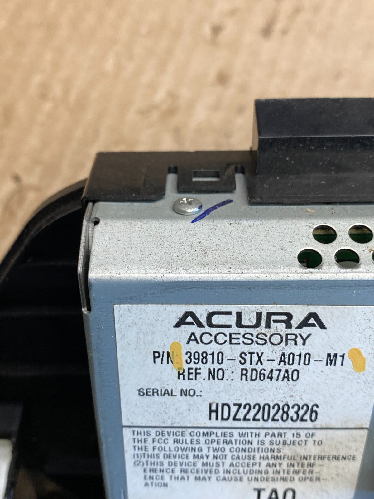 2007-2009 Acura Mdx Radio Screen Display Navi Navigation Receiver AC6559 DG6
