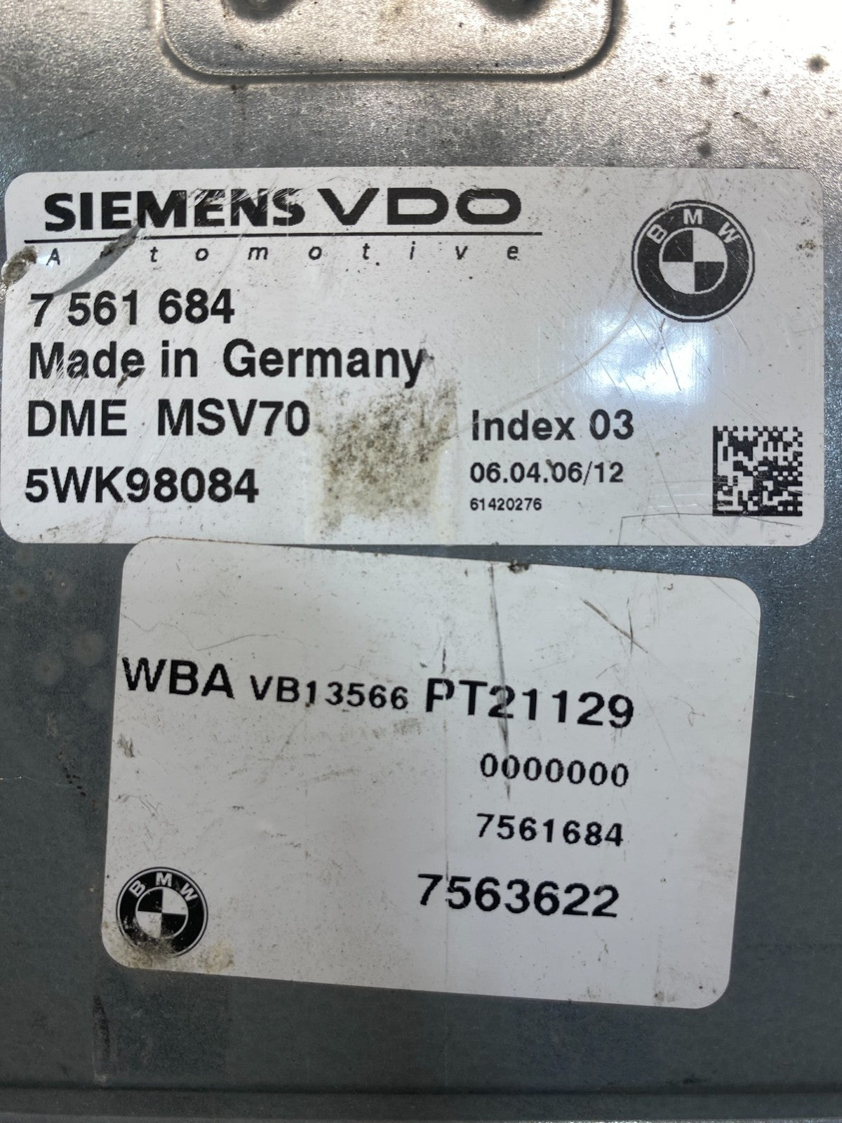 2006 - 2007 BMW 325i 525i ECU ECM Engine Control Module Computer AF4109 DW2