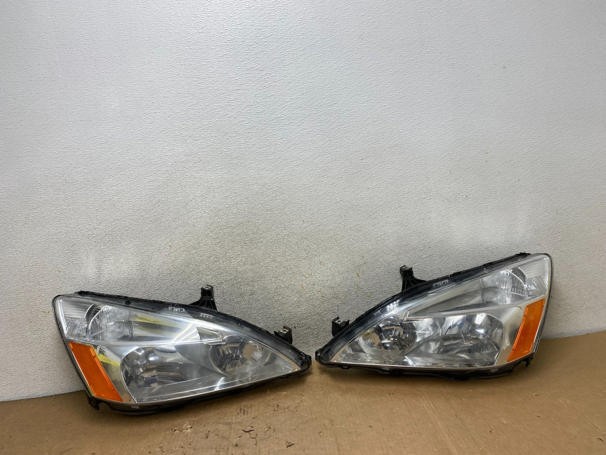 2003 - 2007 Honda Accord Left+Right Set Halogen Headlights AI9341 LK0