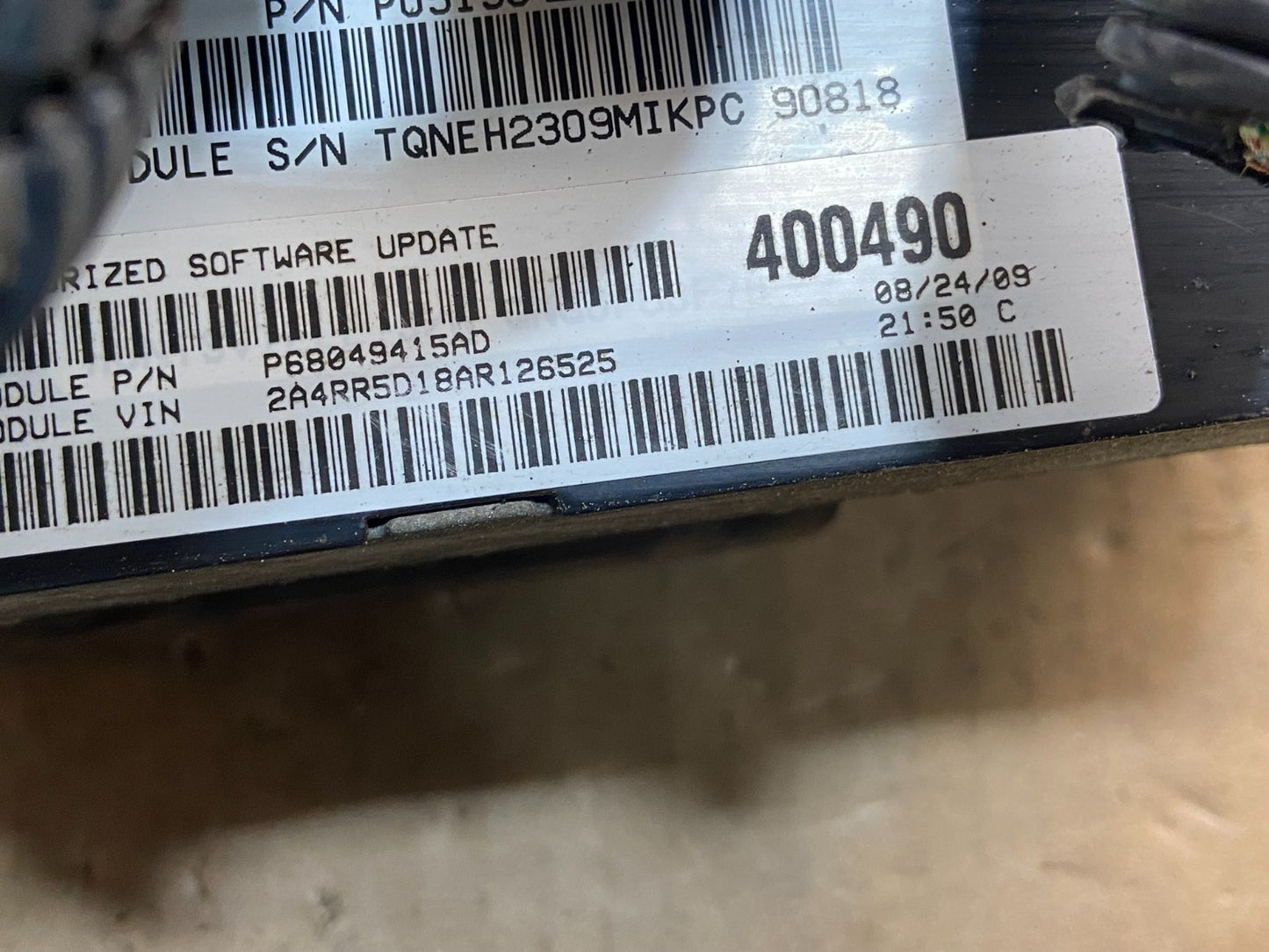 2008 to 2010 Dodge Grand Caravan Engine Computer Module ECM PCM ECU AF9341 DG2