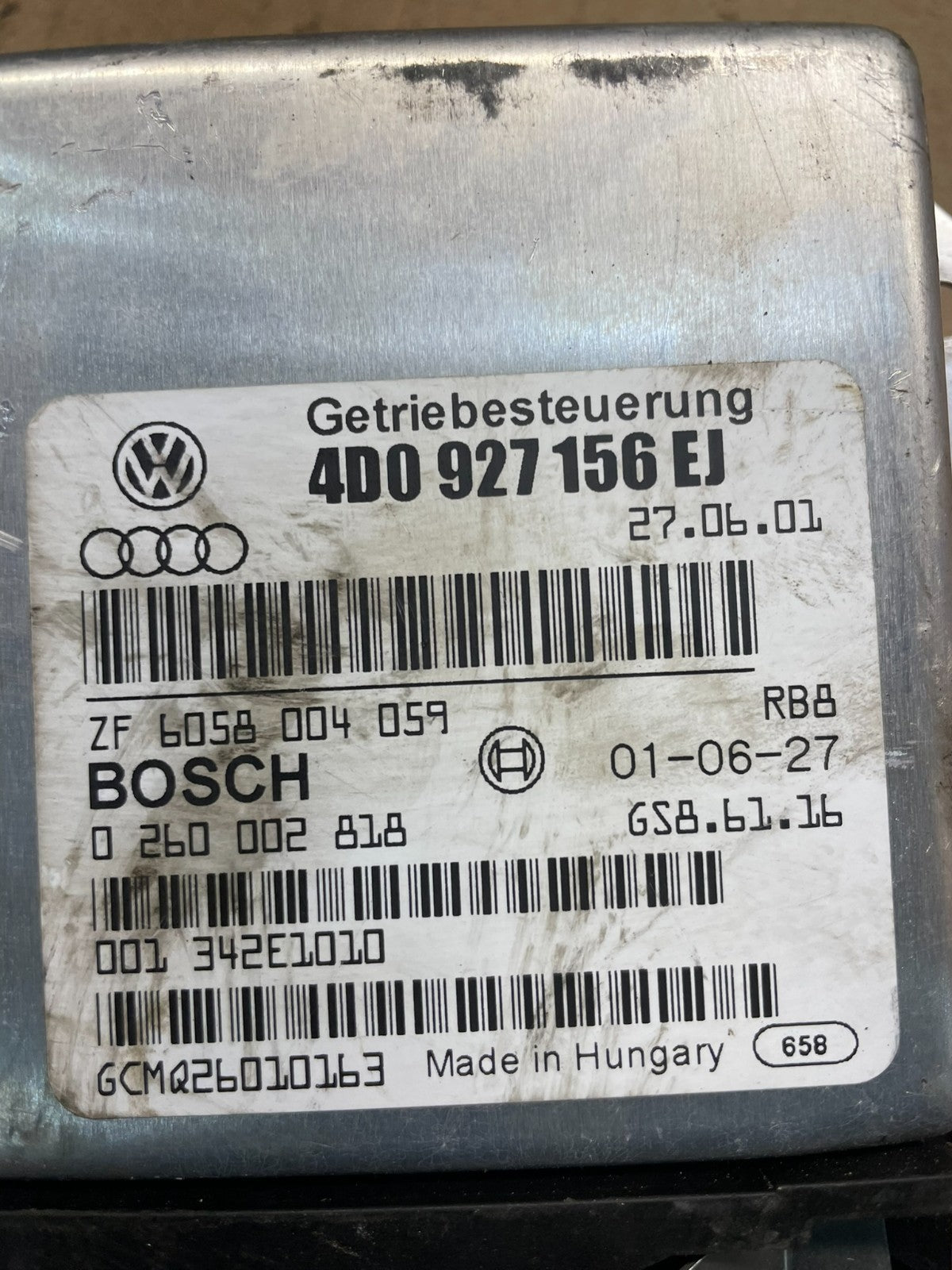 1998 1999 Audi A8 Transmission Control Module TCM TCU s4650 DG3