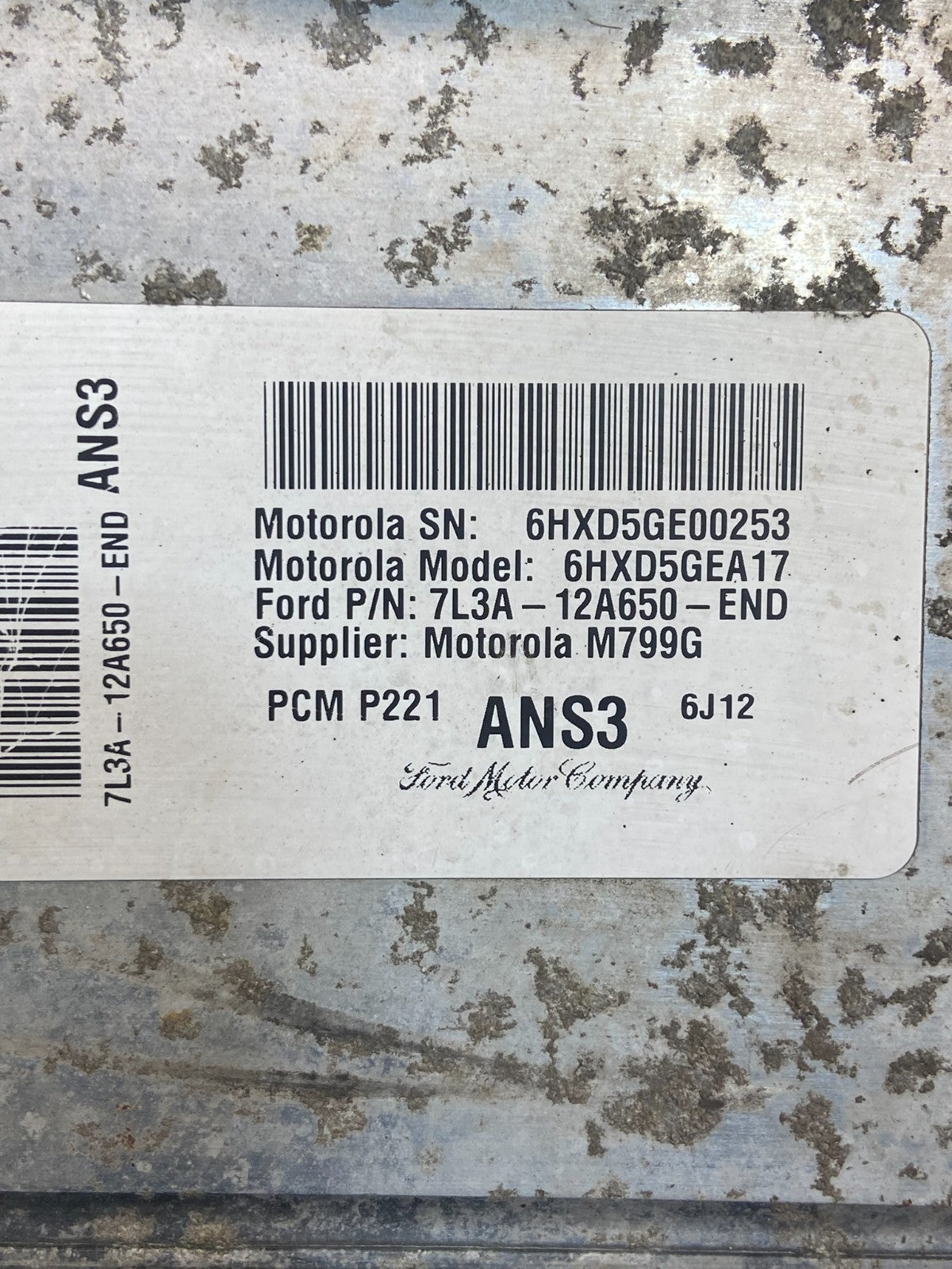 2007 Ford Van E150 E250 4.6L Engine Control Module ECU 7l3a-12a650-end AF9061 DW2
