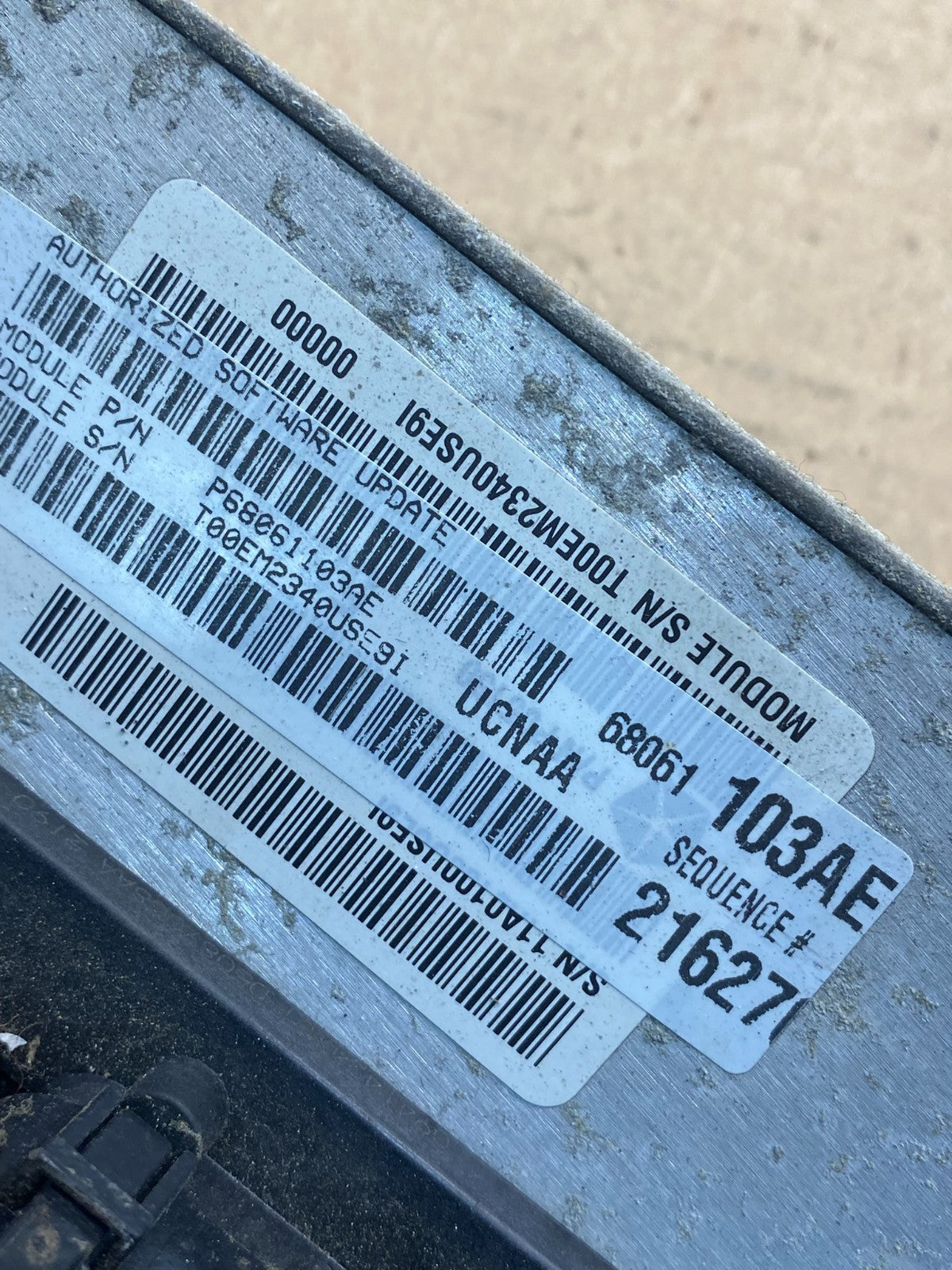2011 Dodge Ram 1500 4.7L Engine Computer p68061103ae ECM AH9866 DW2