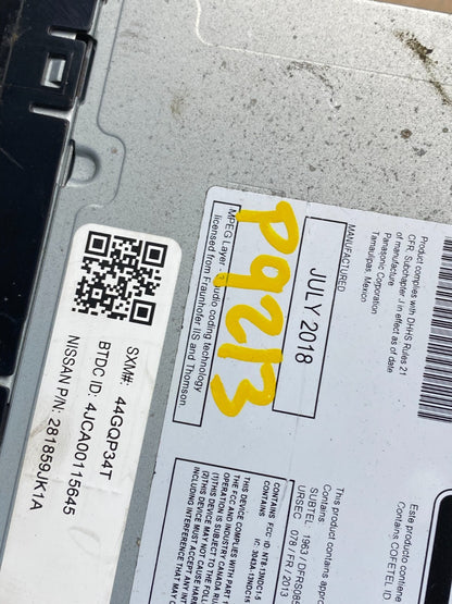 2018 Nissan NV1500 Radio AM FM CD Player Receiver Oem P9213 DG7