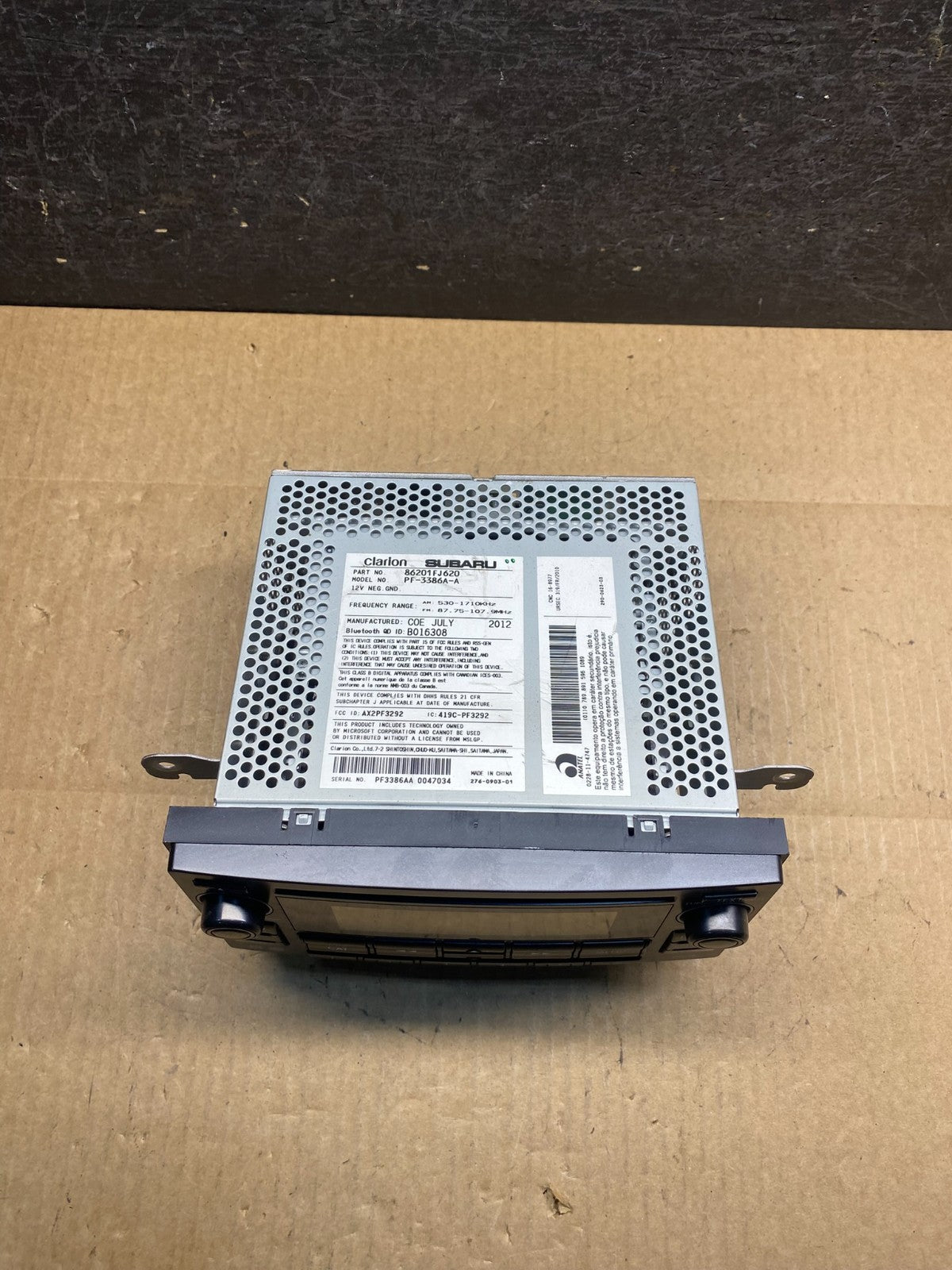 2012 - 2013 Subaru Impreza Radio AM/FM CD Player AG7322 DG3