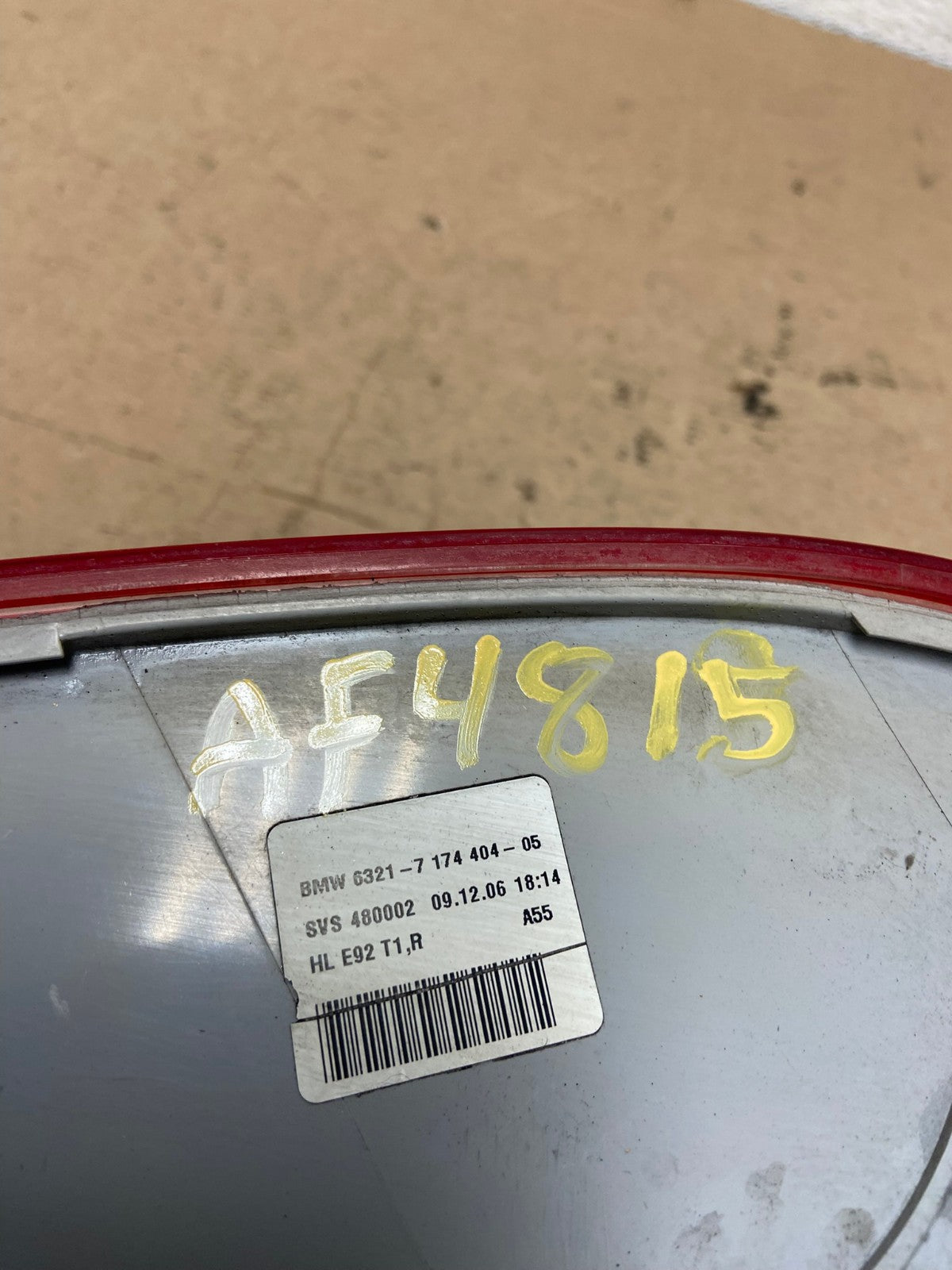 2007 to 2010 BMW M3 328i 335i Coupe Right Passenger RH Tail Light AF4815 LK6