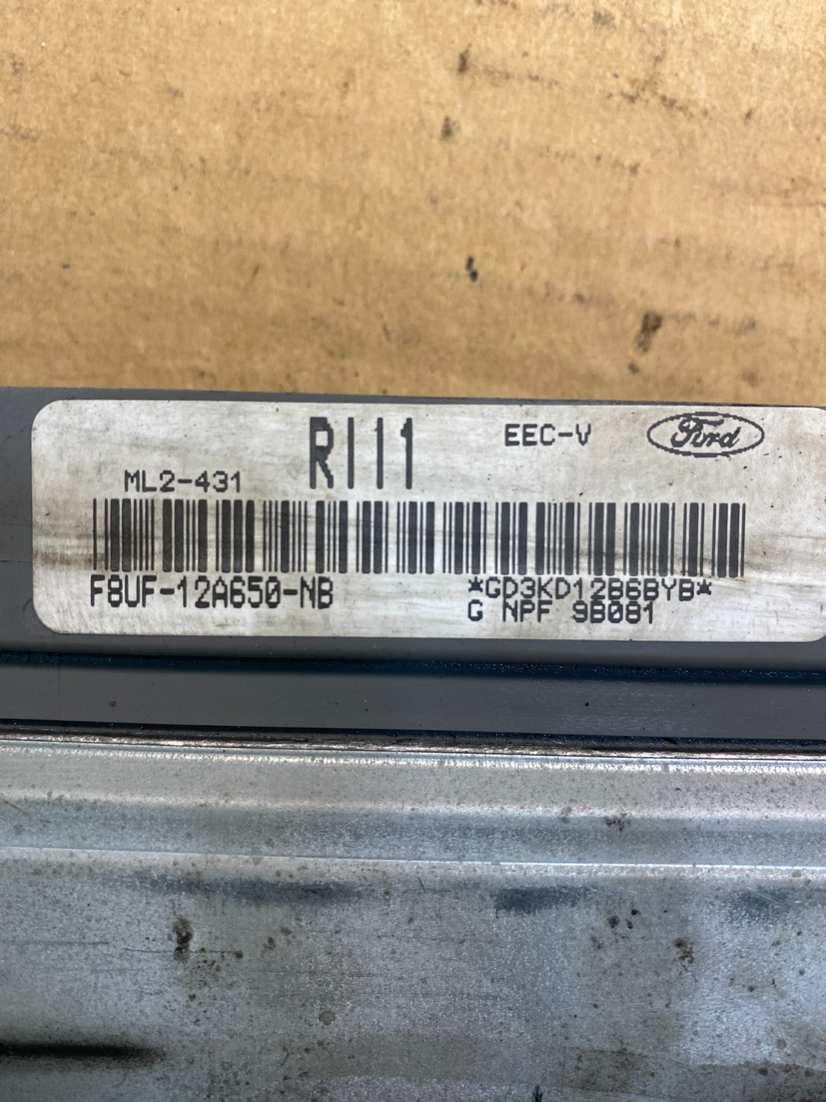1998 1999 Ford Van E150 E250 4.6L Engine Control Module Unit ECU ECM AB7128 DG2