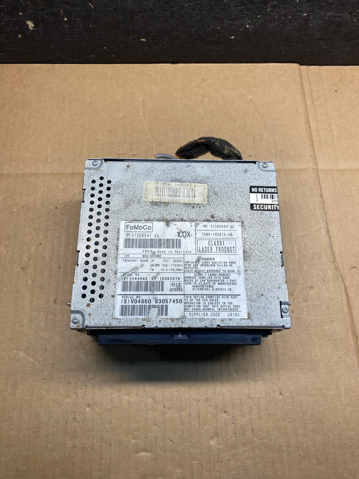 2009 2010 2011 Jaguar XF Radio Receiver CD Player ai7646 DG3
