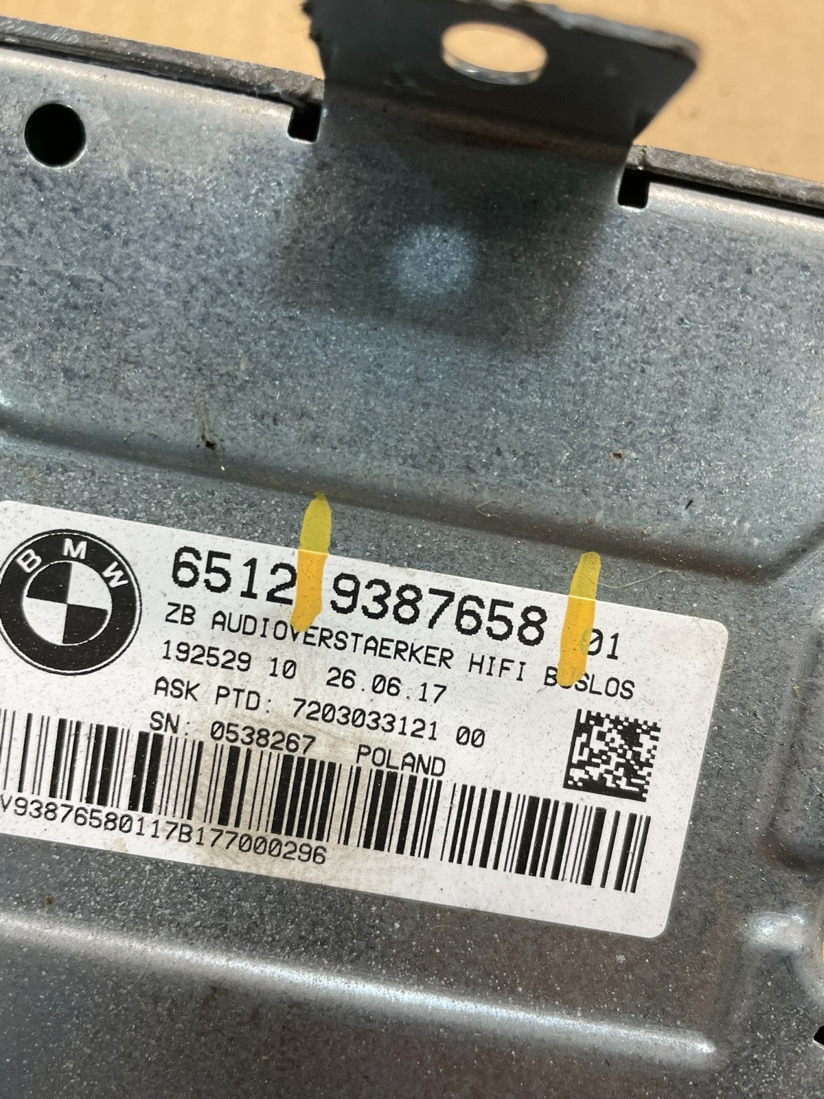2016-2018 BMW F30 320i 330e 328i 335i Amplifier Amp Radio Audio Sound AI5203 DG2