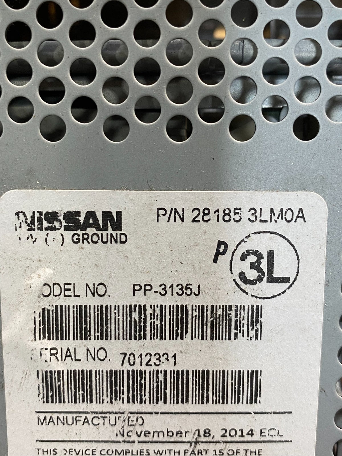 2013 - 2017 Nissan NV200 AM/FM Radio CD Player AM/FM ad3621 DG6
