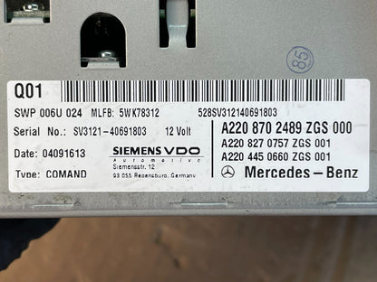 2004 2005 2006 Mercedes S430 S500 Radio Navigation Screen Display ad5961 DG8