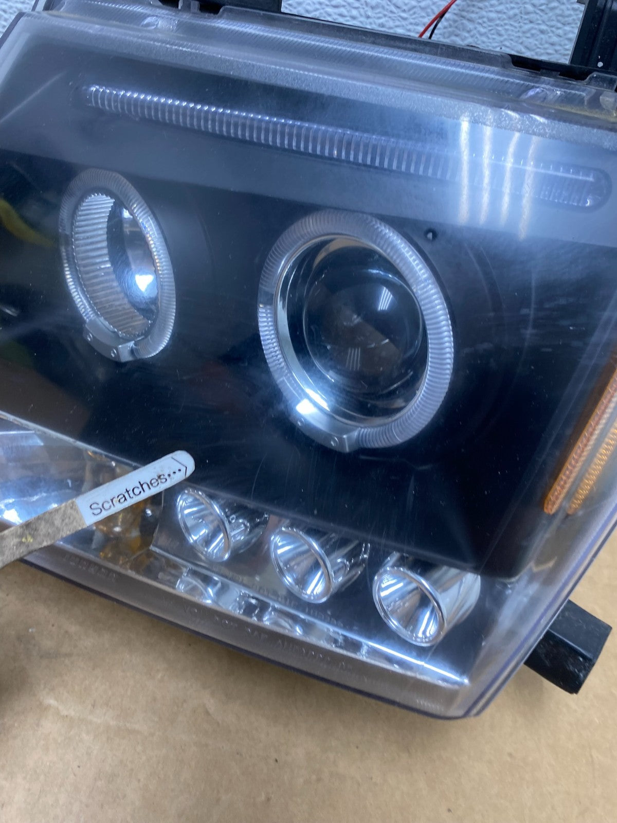 2005-2015 Nissan Xterra Driver Left+Right Set LED Black Headlights AD4480 DW4