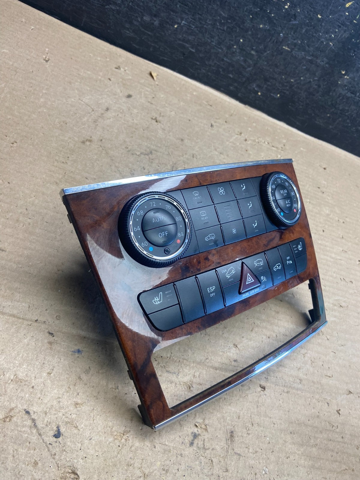 2007-2012 Mercedes X164 GL350 GL450 Climate Control Bezel Wood Switch AH5366 DG1