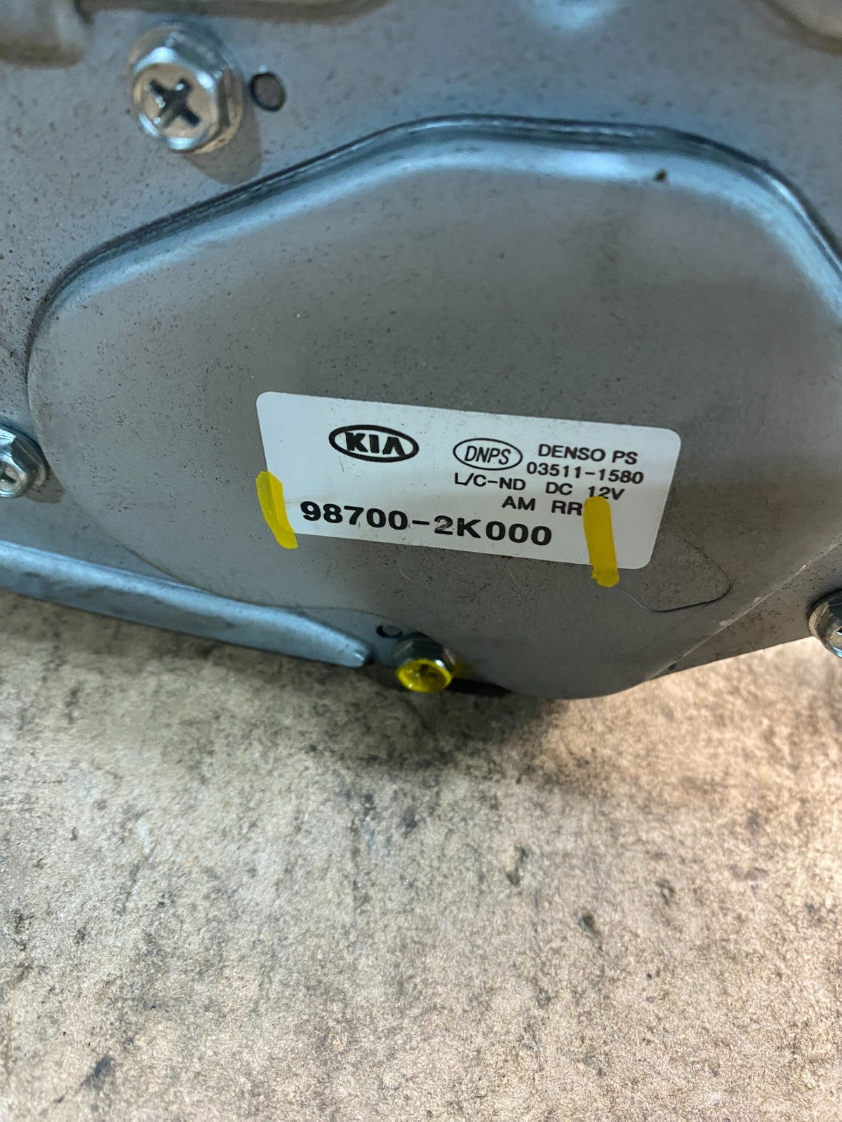 2010-2013 Kia Soul Rear Glass Windshield Wiper Motor Z4981 DG6