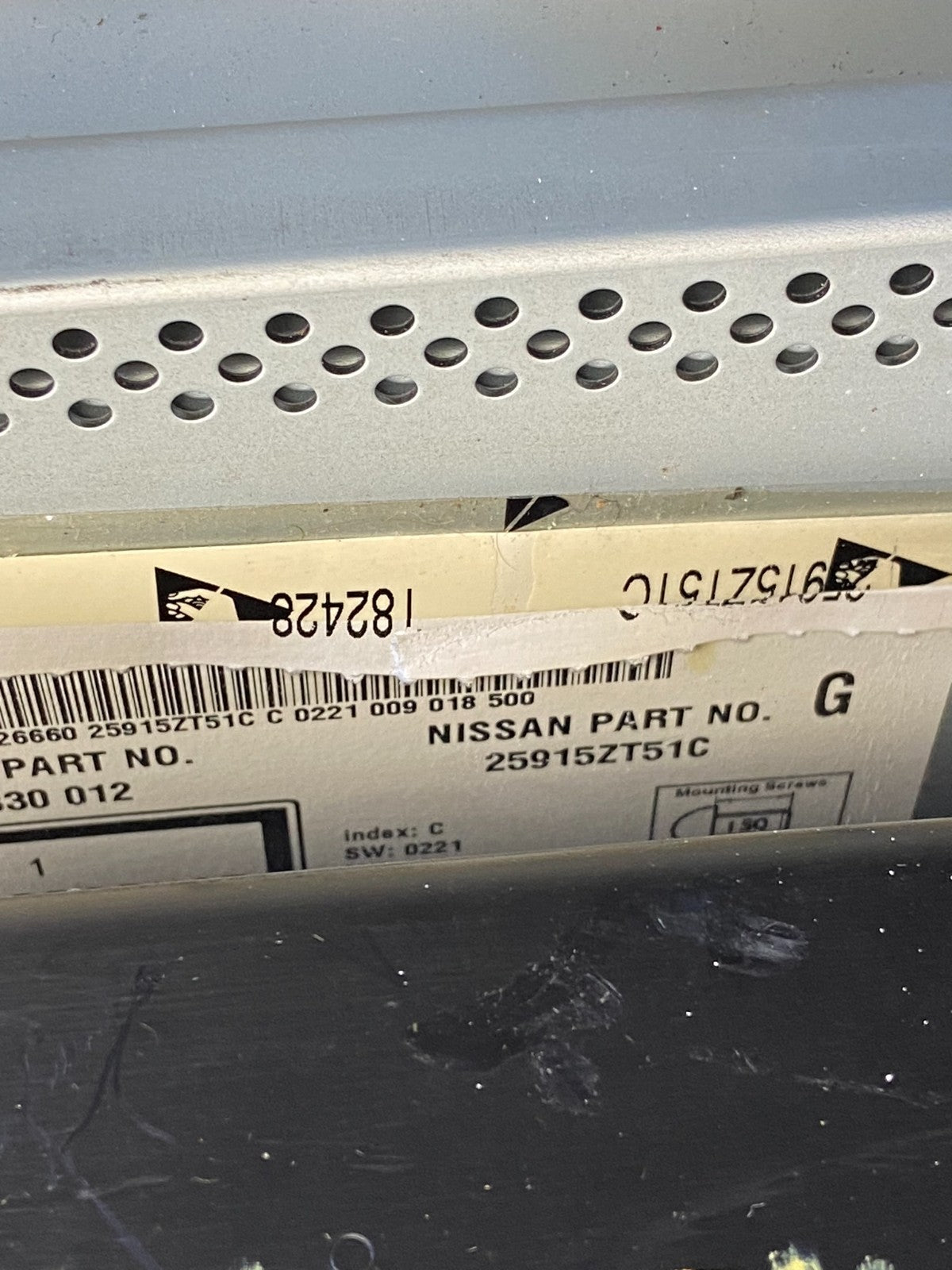 2010-2012 Nissan Sentra Center Dash Radio Bezel Panel Cubby Storage AI3144 DG5