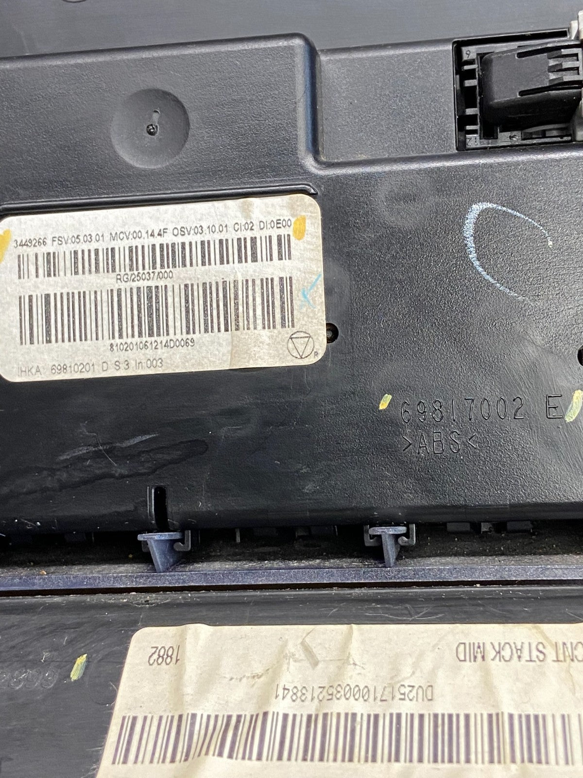 2007 to 2010 Mini Cooper Center Dash Climate Window Control ah3578 DG4