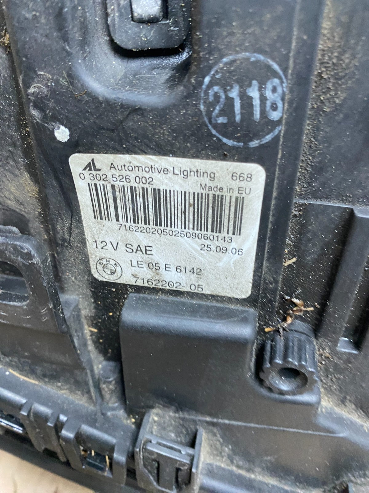 2007 to 2010 BMW X3 Right Passenger Rh Side Halogen Headlight AG6788 DW10