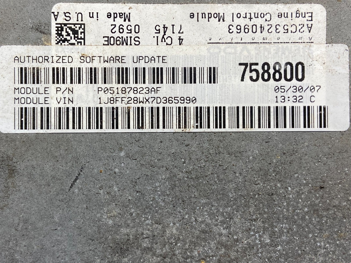 2007 2010 Jeep Compass Patriot 2.4L PCM ECM ECU Engine Computer Module AG1491 DW2