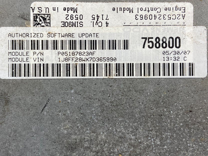 2007 2010 Jeep Compass Patriot 2.4L PCM ECM ECU Engine Computer Module AG1491 DW2