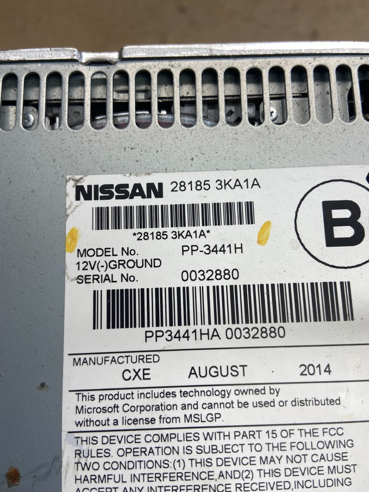 2013 to 2016 Nissan Pathfinder Radio Temperature Climate Control ah5428 DG5