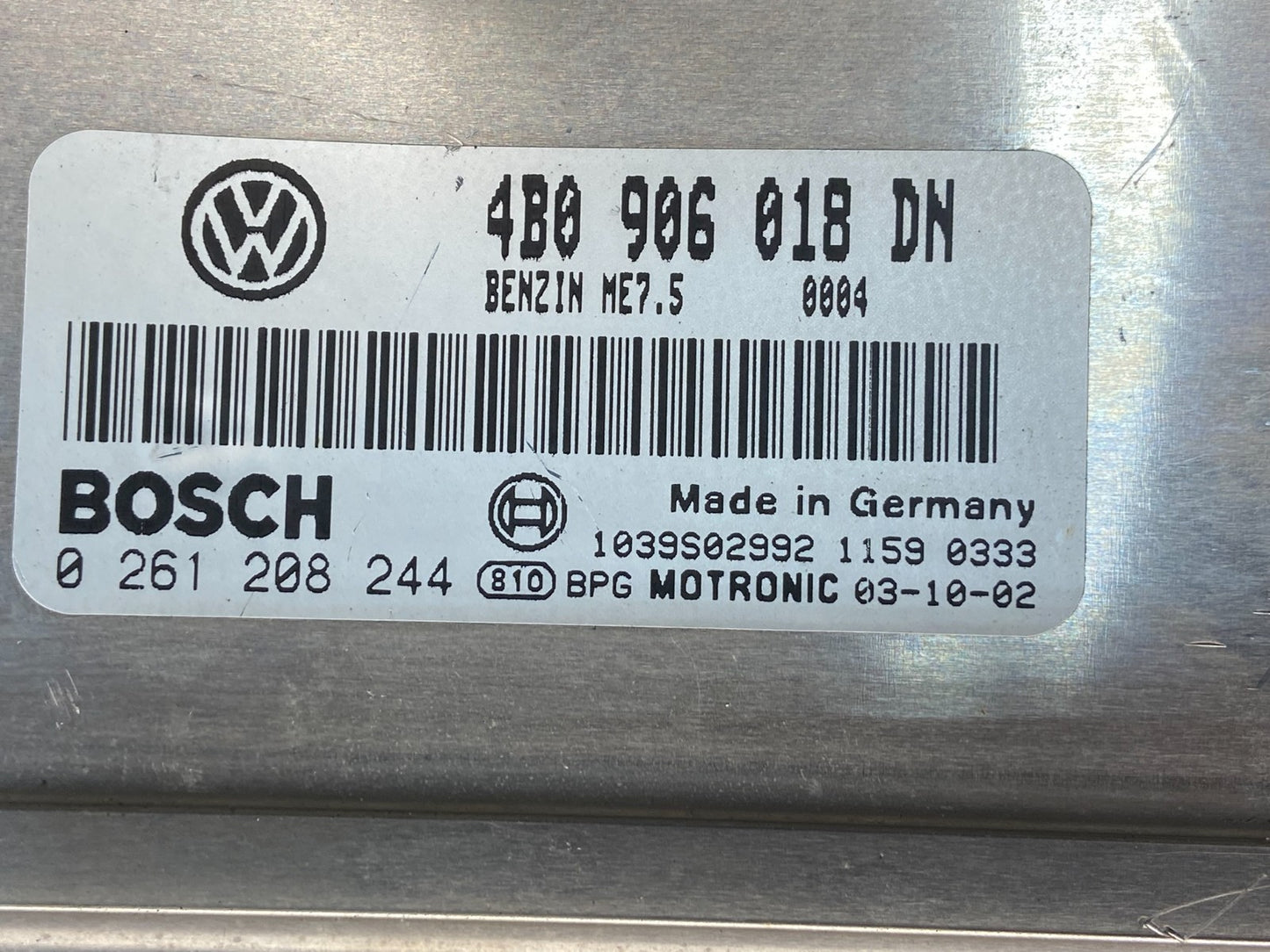 2004 Volkswagen Jetta Passat 1.8L ECM Engine Control Unit ECU ag1555 DG2