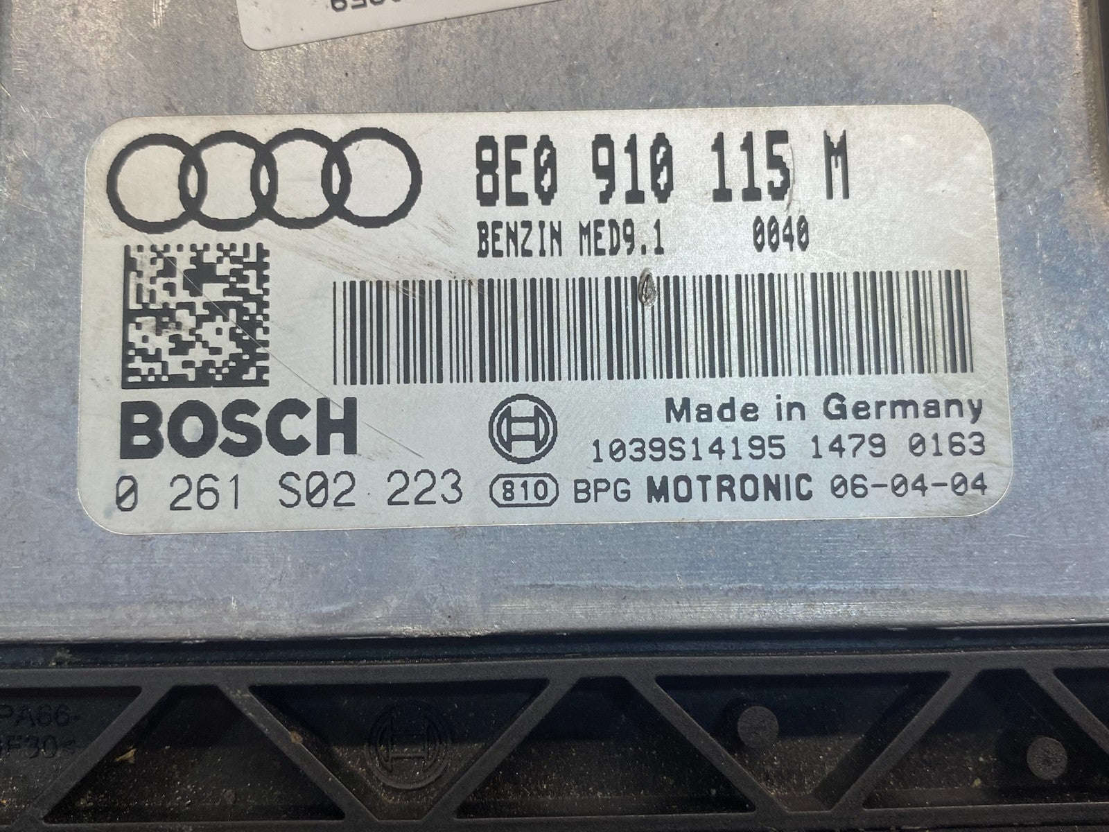 2006 2007 2008 Audi A4 2.0L Engine Computer Ecu Pcm Ecm Pcu AE2183 DW2