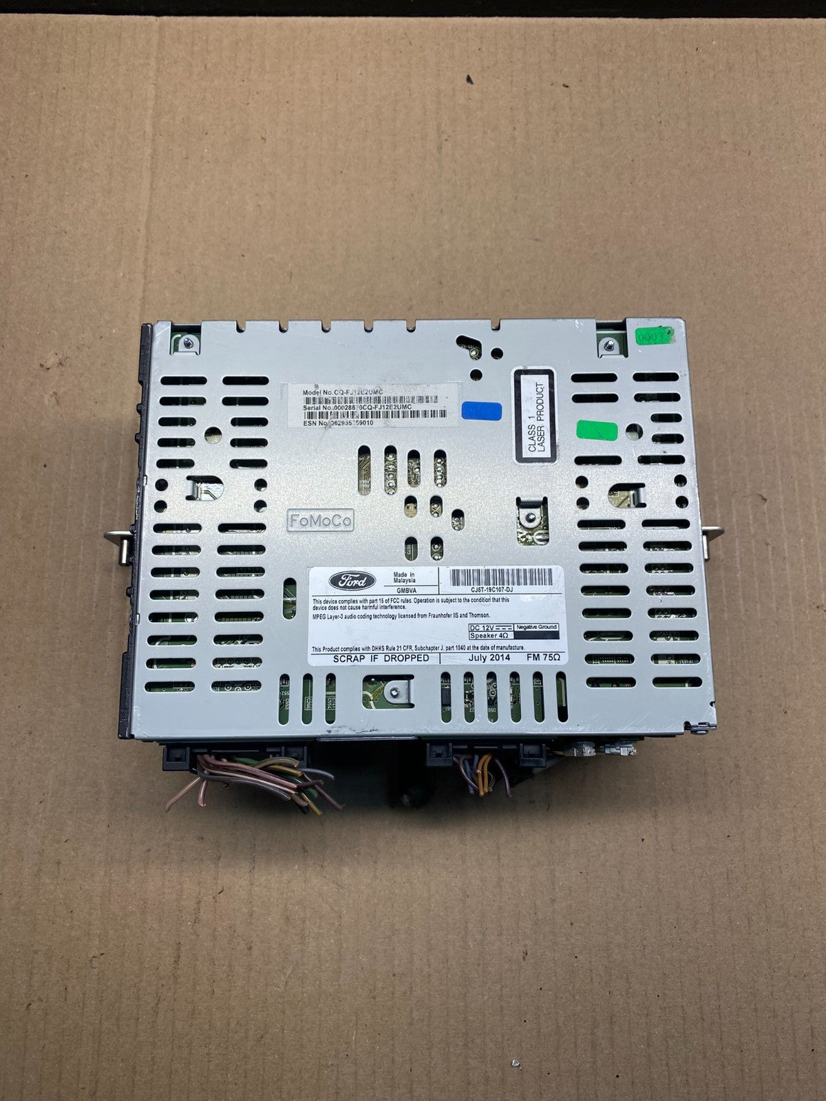 2013 2014 2015 Ford Escape Radio Receiver ID cj5t-19c107-gb AI5309 DG4