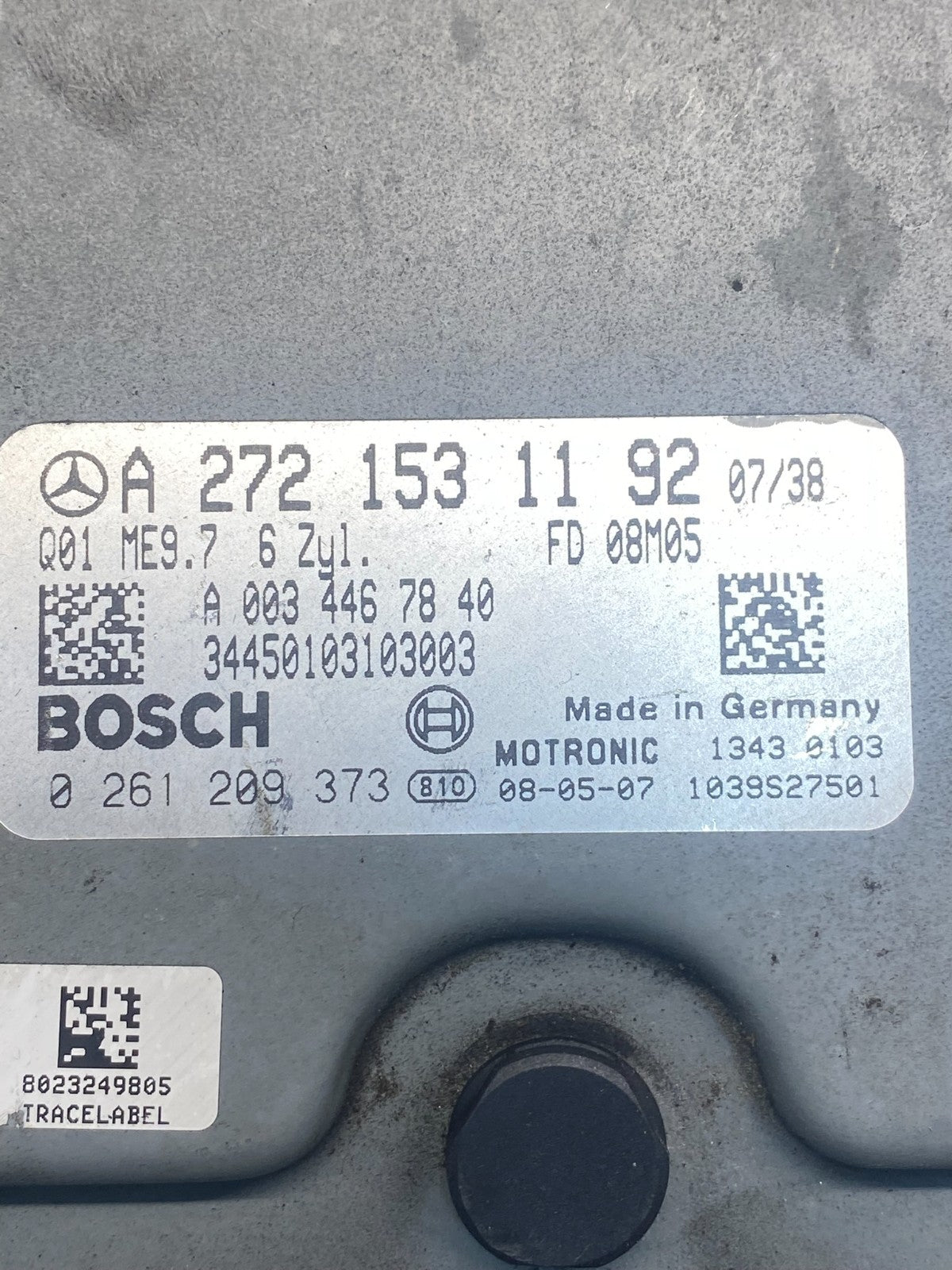 2006 to 2009 Mercedes 3.5L ECU E350 ML350 R350 Engine Computer Module AG6132 DG2