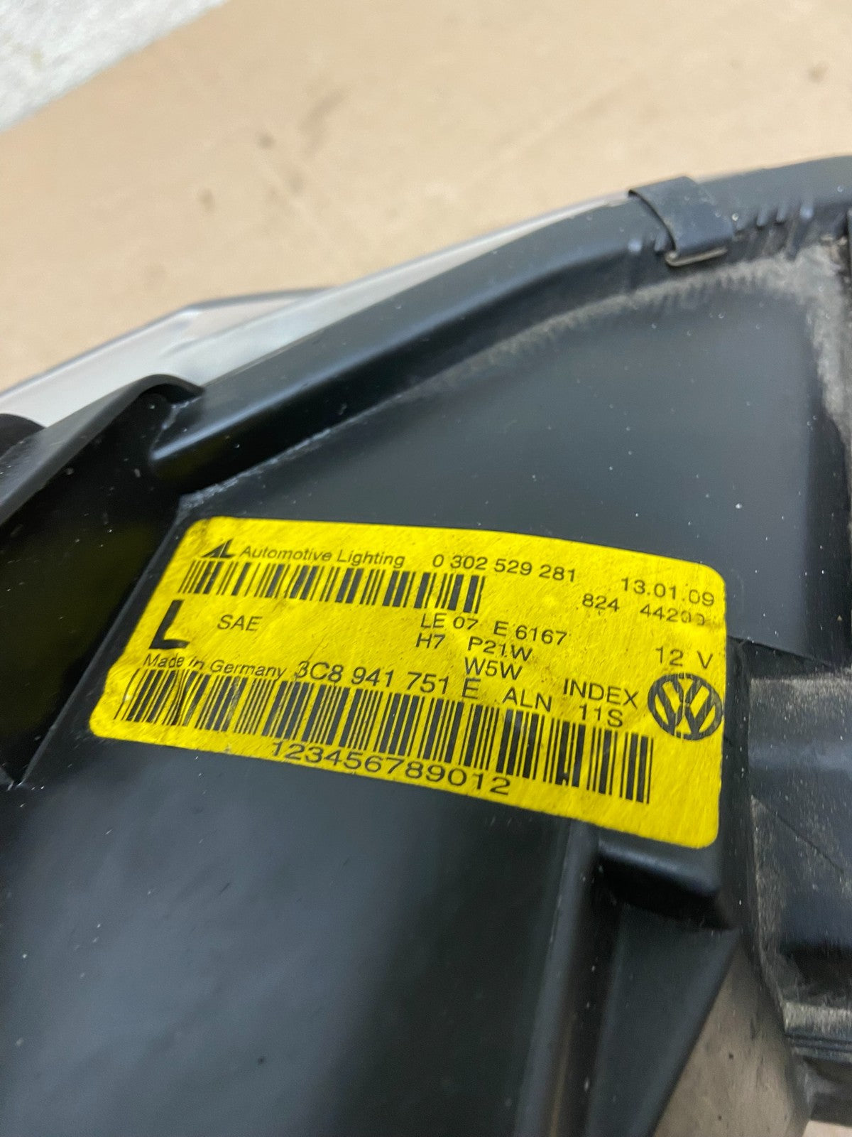 2009 - 2012 Volkswagen CC Left Driver LH Side Headlight Xenon HID Oem Y0679 DW12