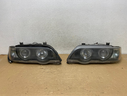 2000 - 2003 Bmw X5 E53 Left+Right Set LED Black Headlight ah0643 DG0