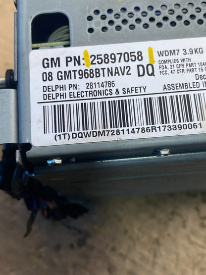 2007 to 2014 Chevrolet GMC Cadillac Radio Navigation Screen Display S8984 DG7