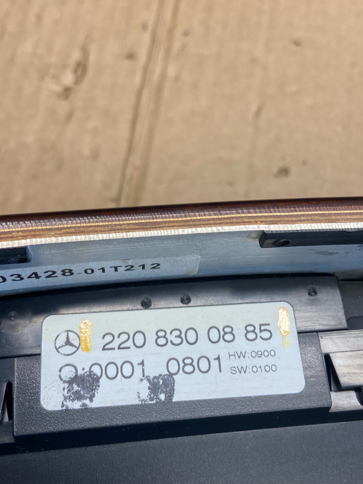 2000-2006 Mercedes S430 S500 W220 AC Heater Climate Control Trim Bezel AE3892 DG5