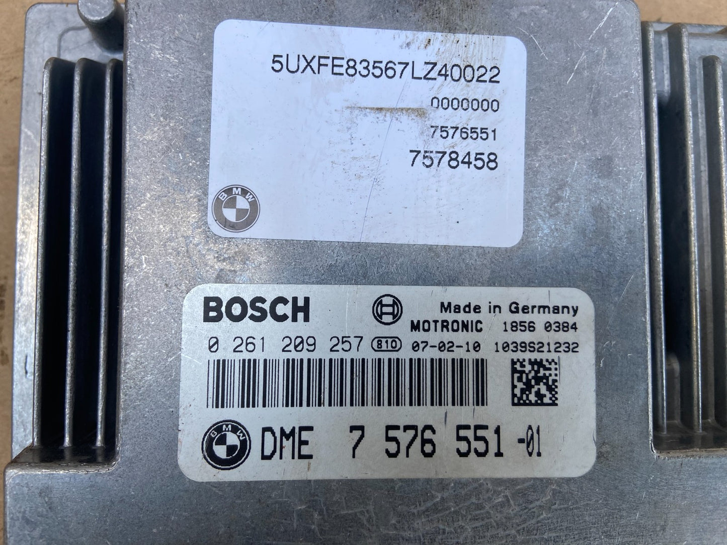 2007 Bmw X5 4.8L V8 Engine Computer Control Module ECM 7576551 AD2857 DW2