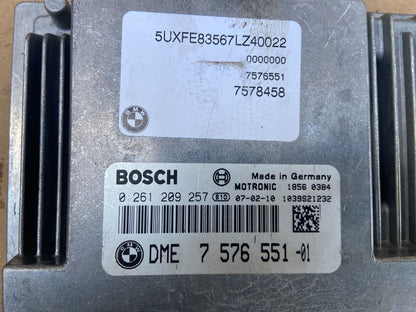 2007 Bmw X5 4.8L V8 Engine Computer Control Module ECM 7576551 AD2857 DW2