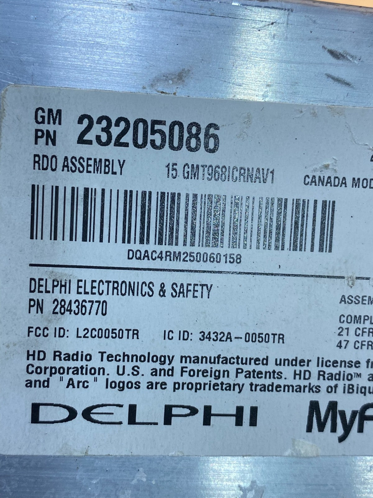 2013 2017 GMC Acadia Radio Display Screen AM/FM AUX AE7883 DG6