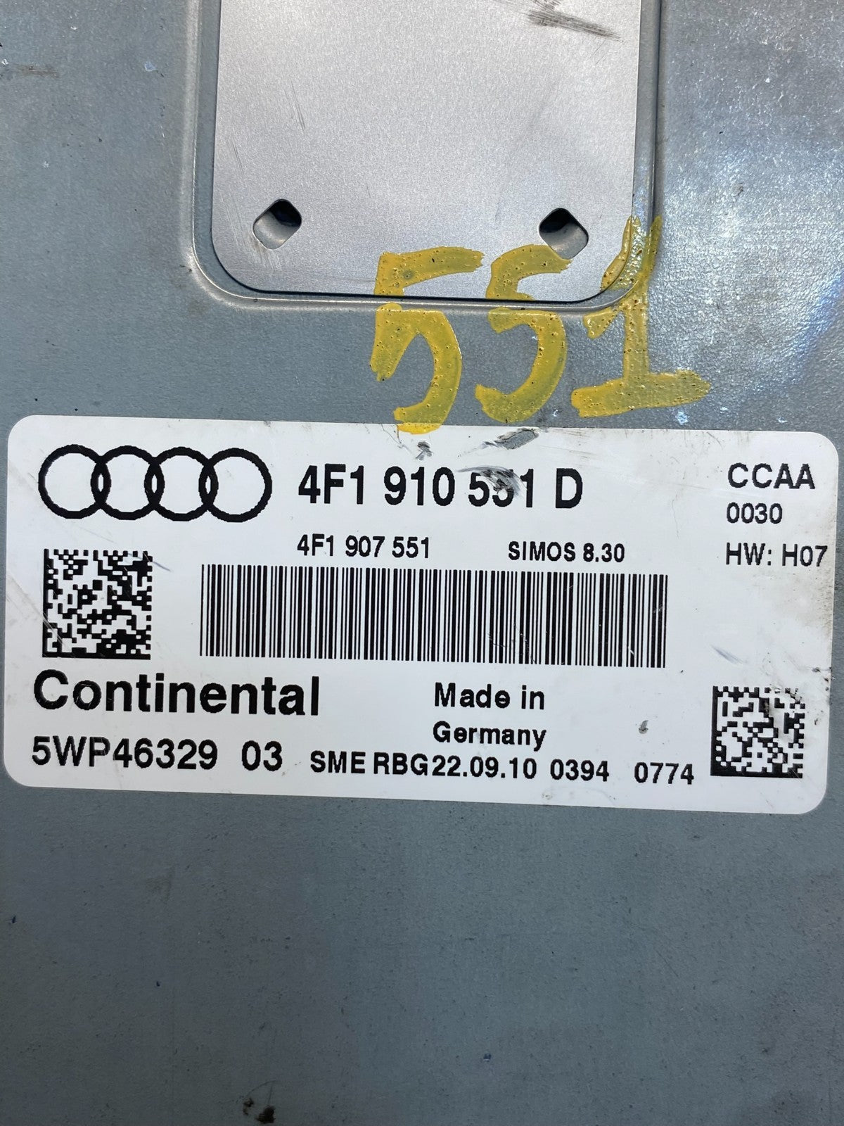 2009 to 2011 Audi A6 Engine Computer Ecu Pcm Ecm Pcu AI7560 DG2
