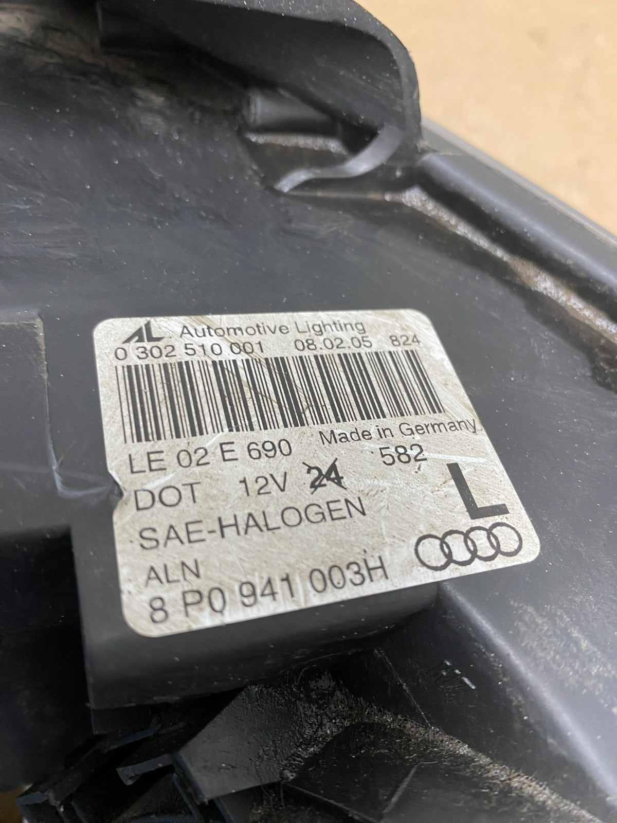 2005 to 2008 Audi A3 Left Driver LH Side Halogen Headlight P8152 DW14