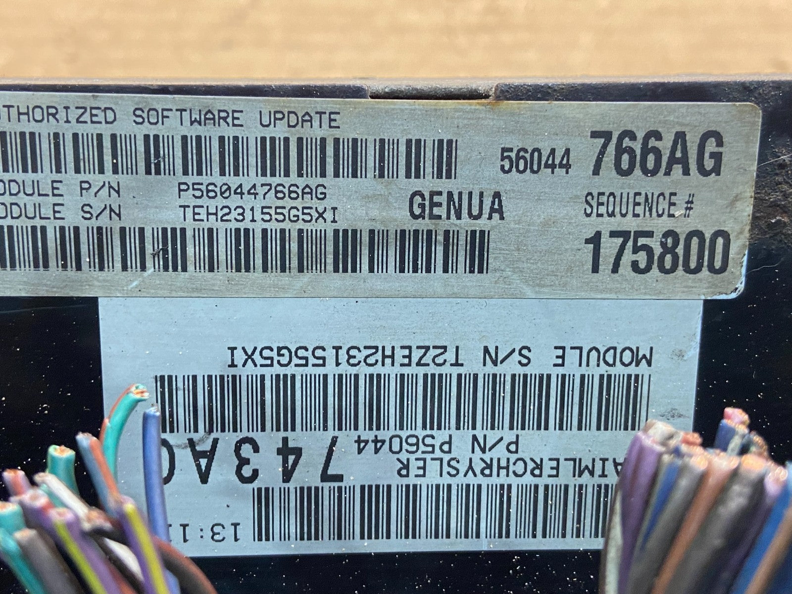 2006 Jeep Commander 3.7L Engine computer p56044766ah Ecm Ecu Pcm ae4660 DG2