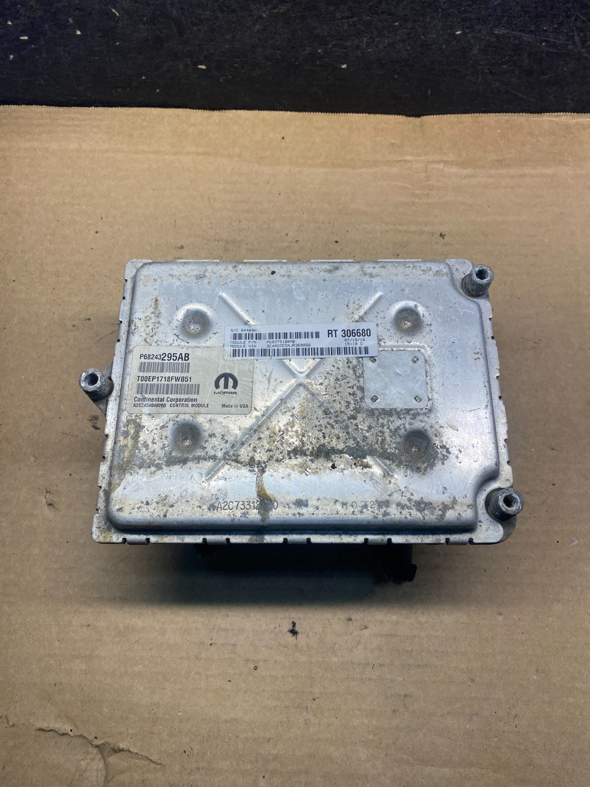 2016 2020 Dodge Caravan Engine Control Unit ECU ECM Module AH4935 DG1