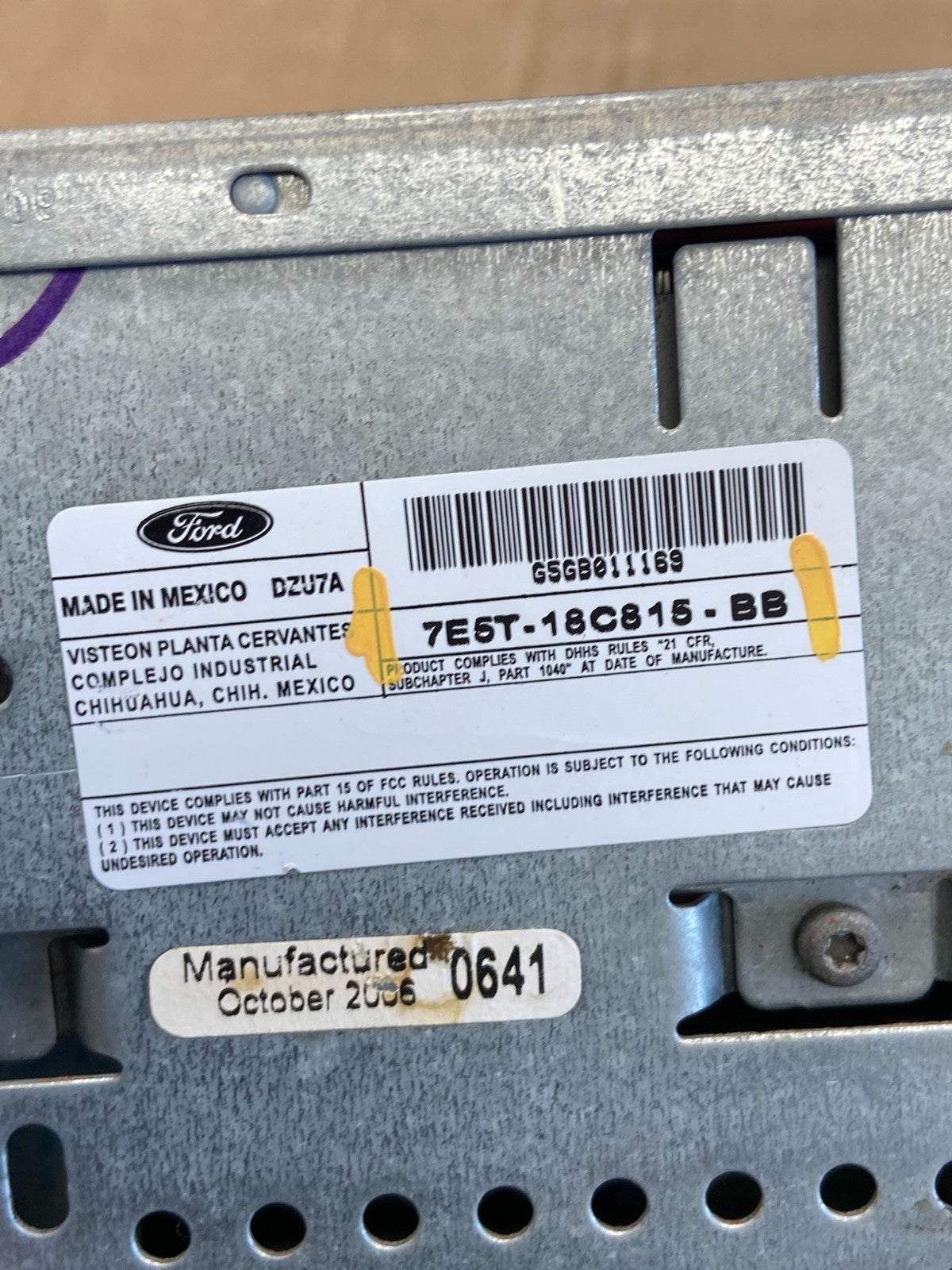 2007 2010 Ford Fusion Mercury Milan Radio Stereo AM/FM CD Player ae1695 DG5