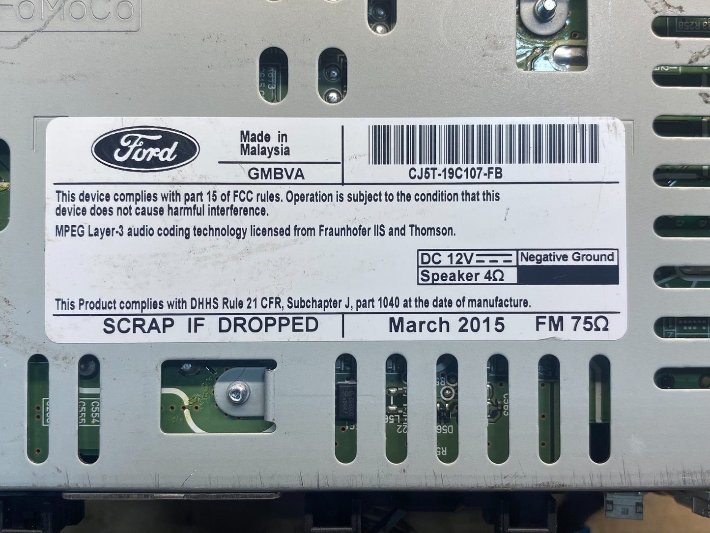 2015 2016 Ford Escape Radio Receiver ID cj5t-19c107-fb AF3866 DW6
