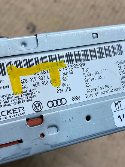 2006 to 2010 Audi A8 Navigation Nav DVD Player Reader M6690 DG6