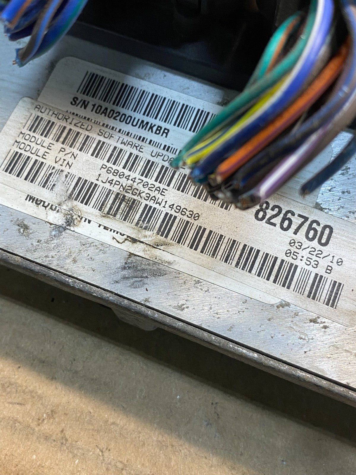 2010 Jeep Liberty Nitro 3.7L Engine Control Unit ECU ECM P68044702AE AH9889 DW2