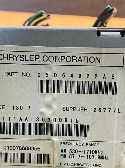 2005 2008 Jeep Dodge Chrysler Screen Display CD Player Satellite Radio ac8012 DG6