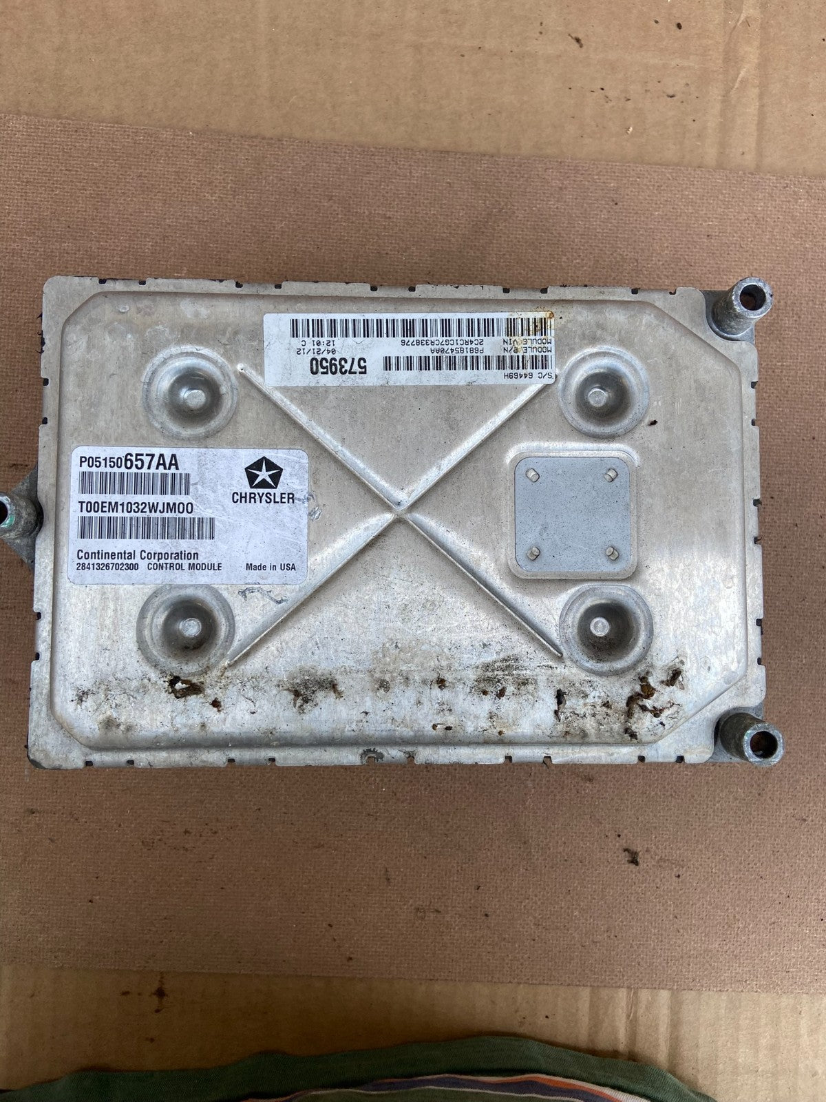 2012 Dodge Avenger Engine Computer Control ECM ECU AD2898 DW1