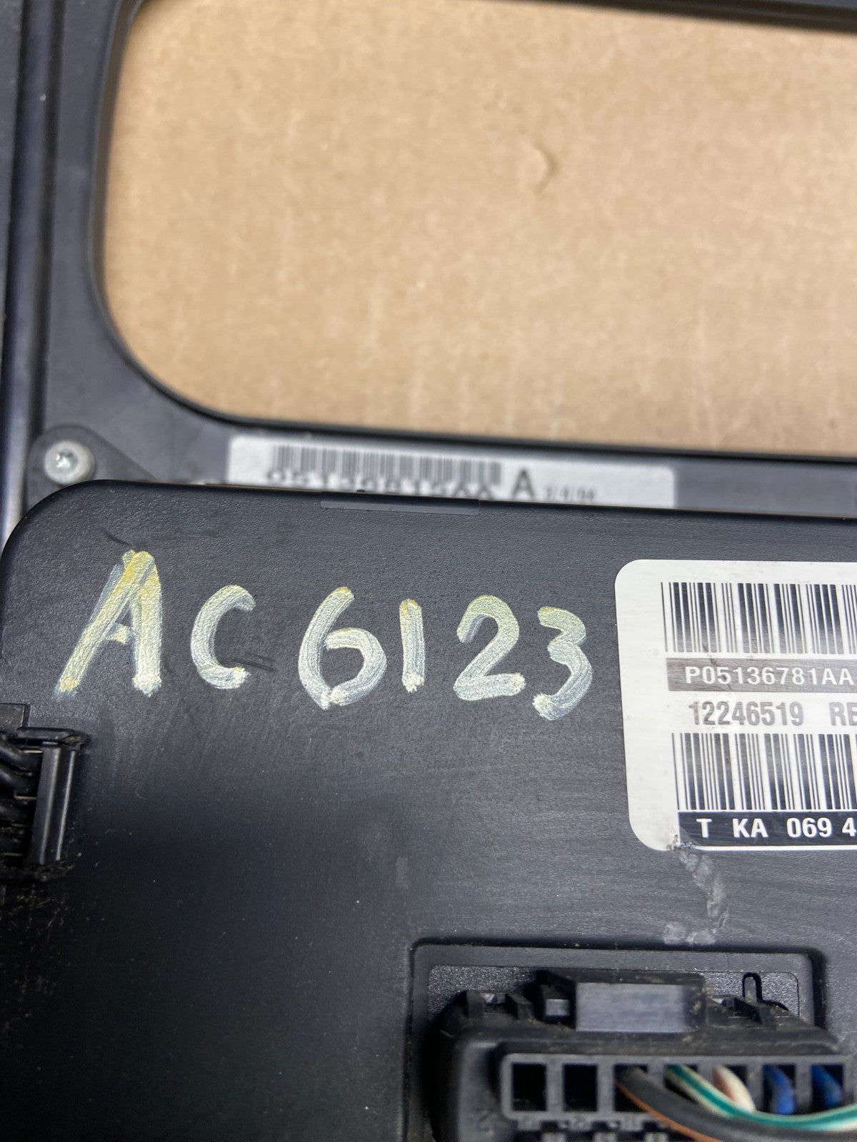 2004-2007 Chrysler Town Country Climate Control Panel Center Dash Trim AC6123 DG5