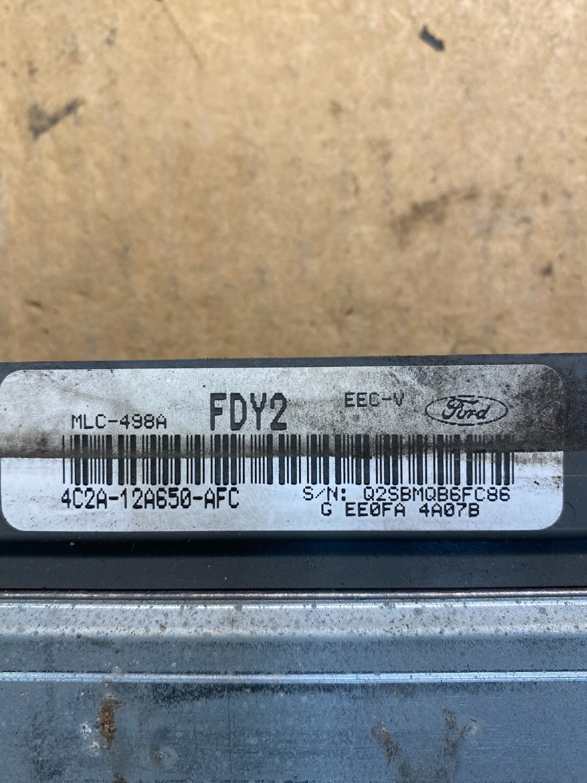 2004 Ford Van E250 E350 5.4L Engine Control Module Unit ECU ab3698 DG2