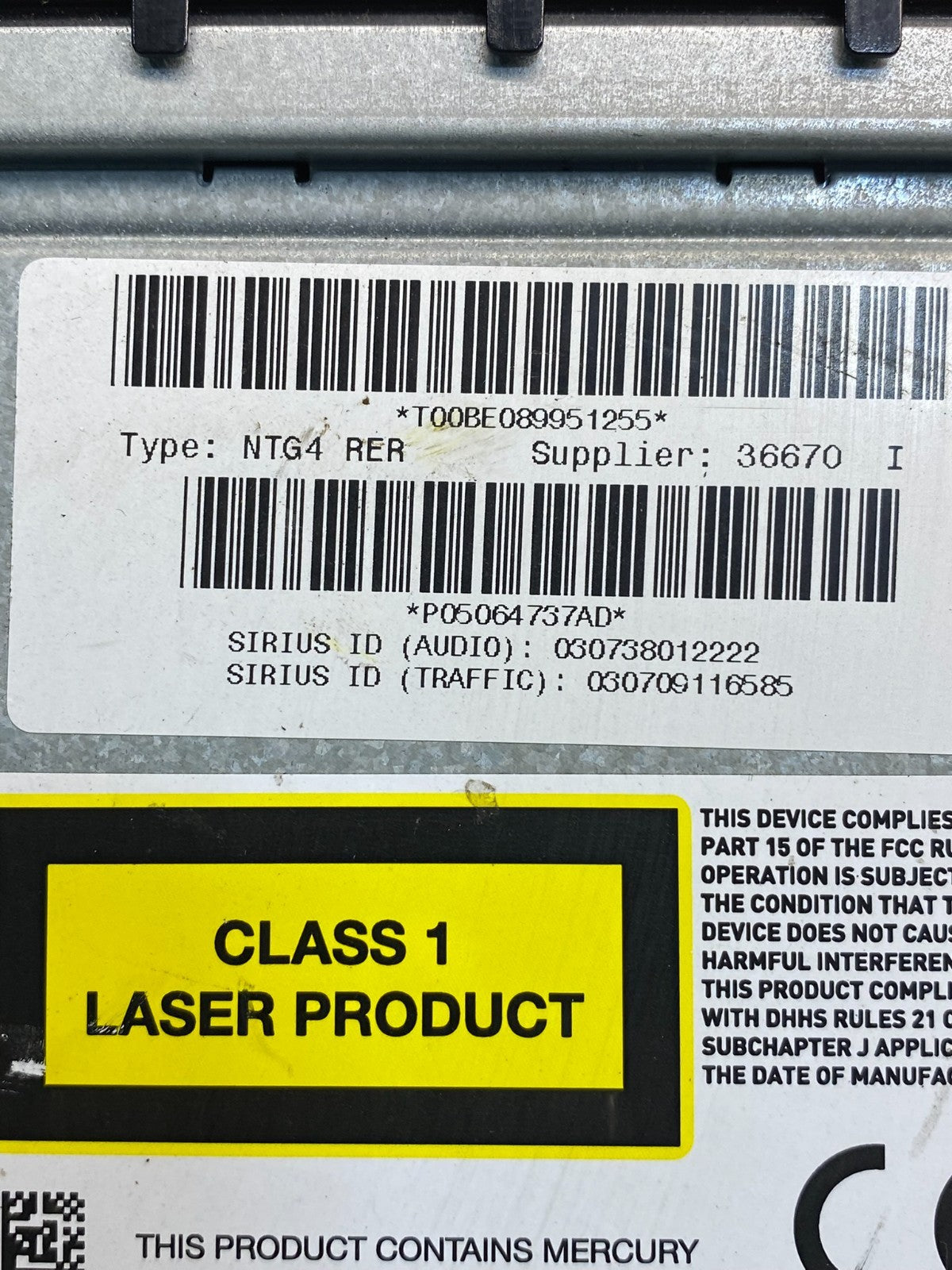 2008 2010 Jeep Dodge Chrysler Screen Display CD Player Satellite Radio ag1954 DG6