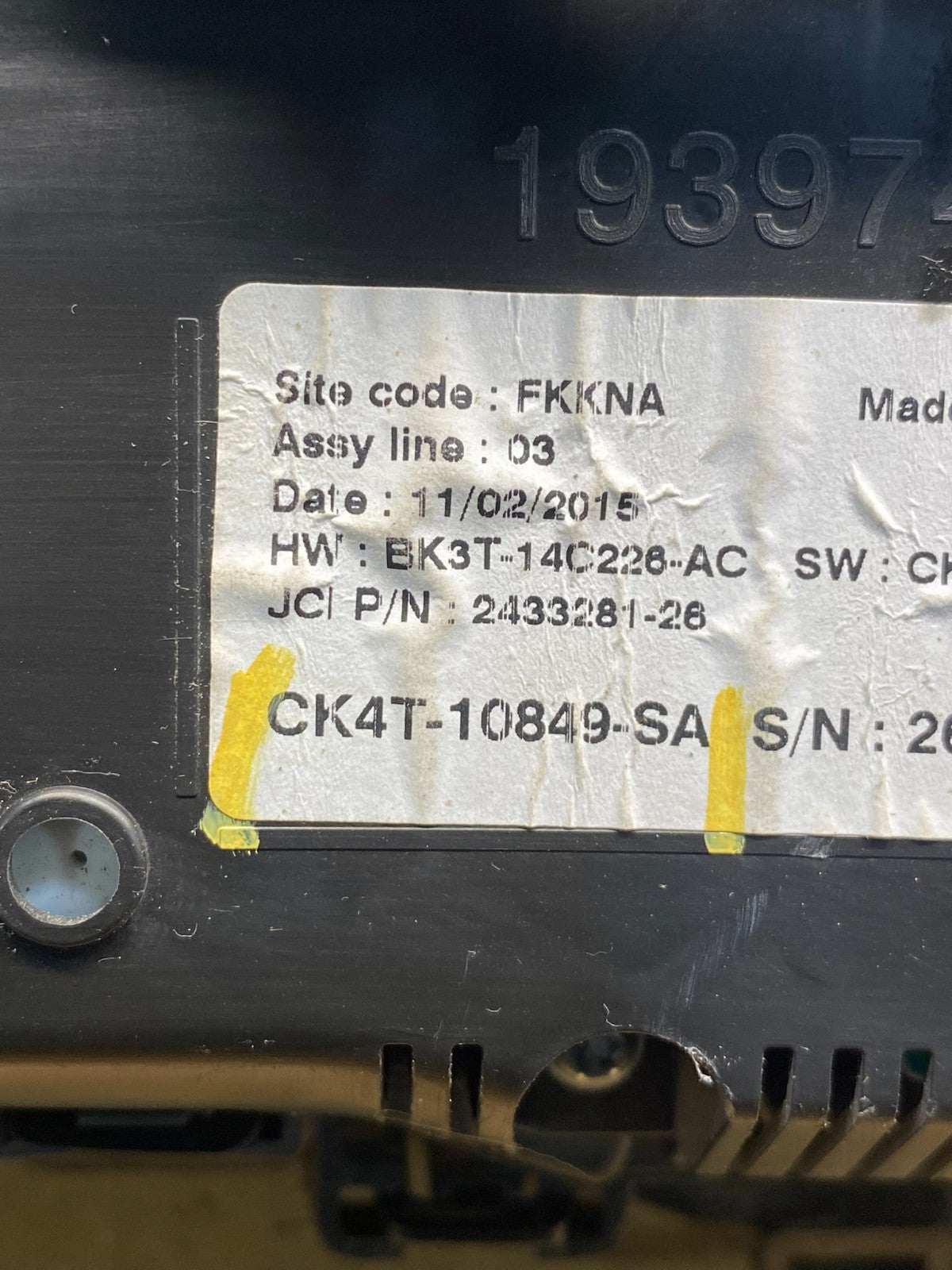2016 to 2018 Ford Transit Connect Speedometer Cluster ad3696 DG5