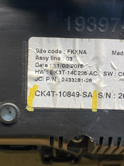2016 to 2018 Ford Transit Connect Speedometer Cluster ad3696 DG5